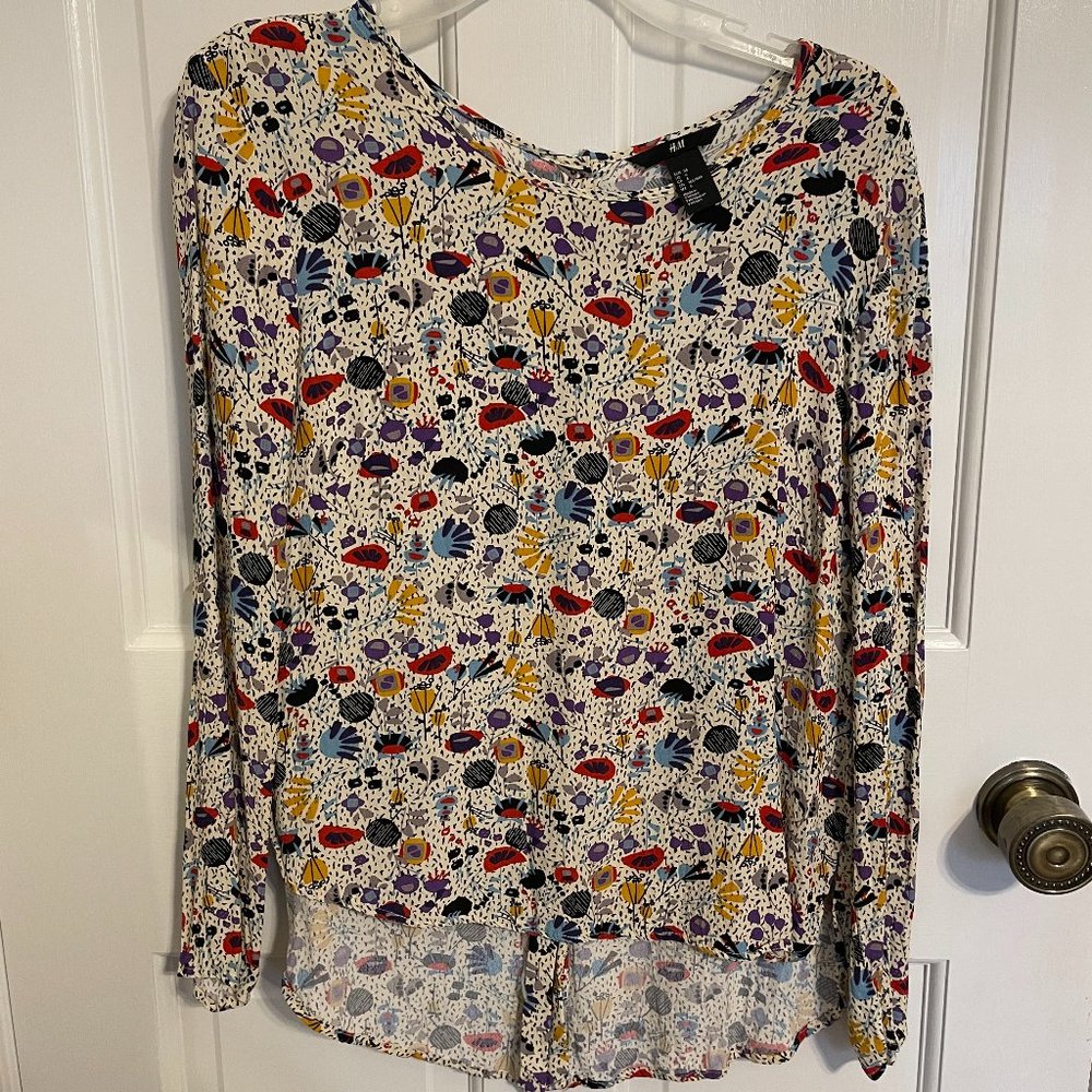 H&M Fun Print Blouse/Tee